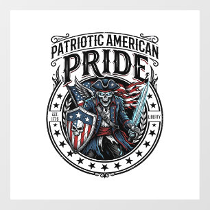 Autocollant Pour Fenêtre Patriote Fantôme Patriotique Monstre Horreur Patri