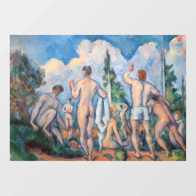 Autocollant Pour Fenêtre Paul Cezanne - Bathers (Feuille)