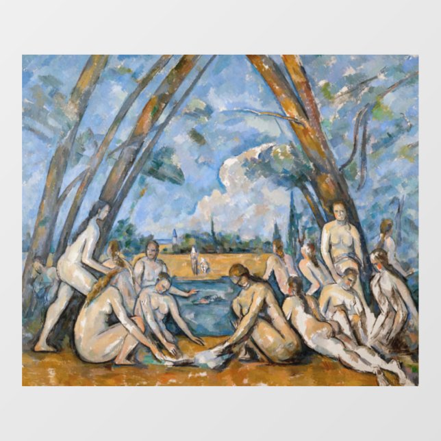 Autocollant Pour Fenêtre Paul Cezanne - Les Grandes Baignoires (Feuille)