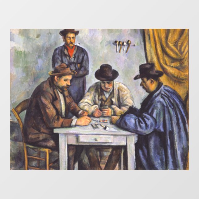 Autocollant Pour Fenêtre Paul Cezanne - Les Joueurs De Cartes (Feuille)