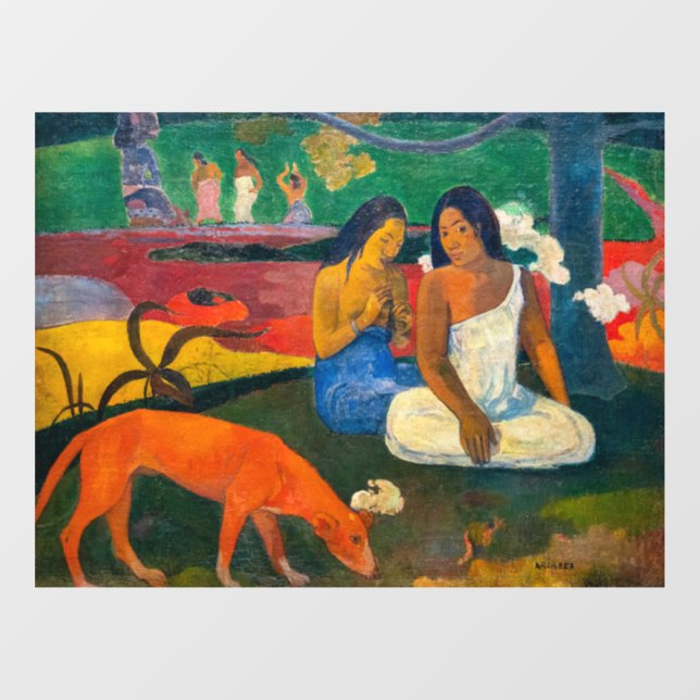 Autocollant Pour Fenêtre Paul Gauguin - Arearea / Le Chien Rouge (Feuille)