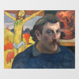 Autocollant Pour Fenêtre Paul Gauguin - Autoportrait avec Christ Jaune
