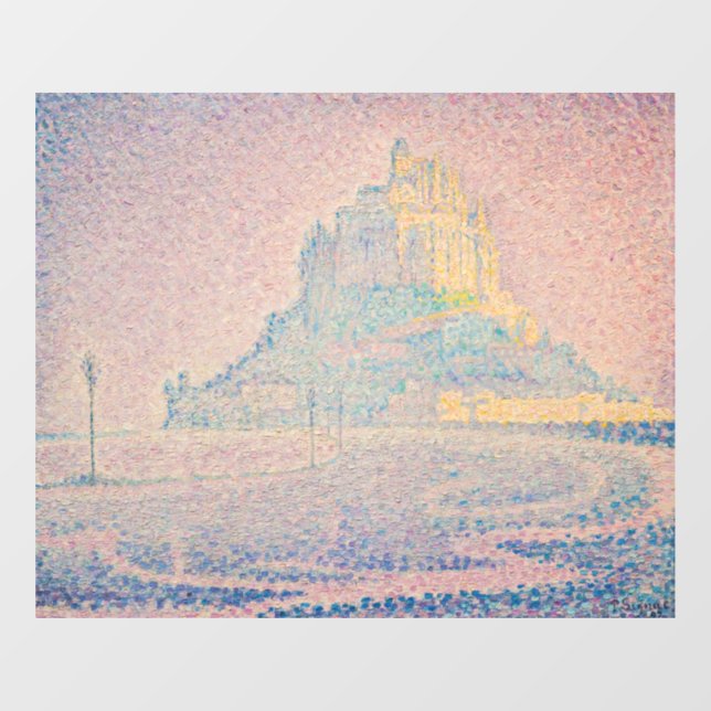 Autocollant Pour Fenêtre Paul Signac - Mont Saint Michel Fog et Soleil (Feuille)