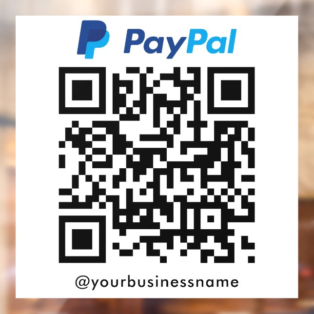 Autocollant Pour Fenêtre Paypal QR Code d'analyse de paiement pour payer bl (Feuille 2)