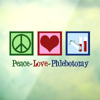 Peace Love Phlebotomy mignon Phlebotomiste
