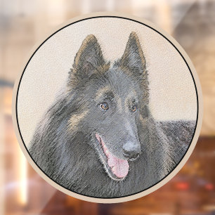 Autocollant Pour Fenêtre Peinture belge Tervuren - Cute Original Chien Art