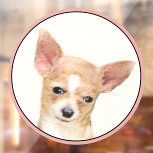 Autocollant Pour Fenêtre Peinture de Chihuahua - Jolie œuvre d'art original