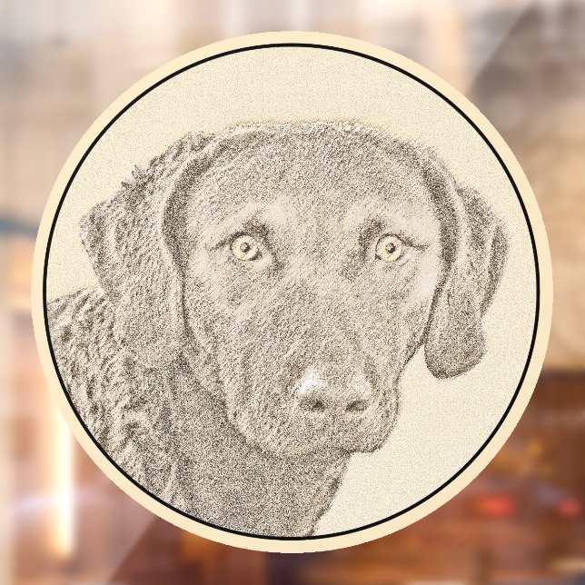 Autocollant Pour Fenêtre Peinture originale de chien par Retriever de Chesa (Feuille 2)