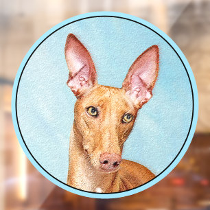 Autocollant Pour Fenêtre Peinture Pharaon Hound - Cute Original Chien Art