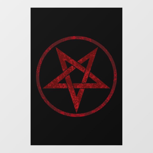 Autocollant Pour Fenêtre Pentagram Red Devil (Feuille)