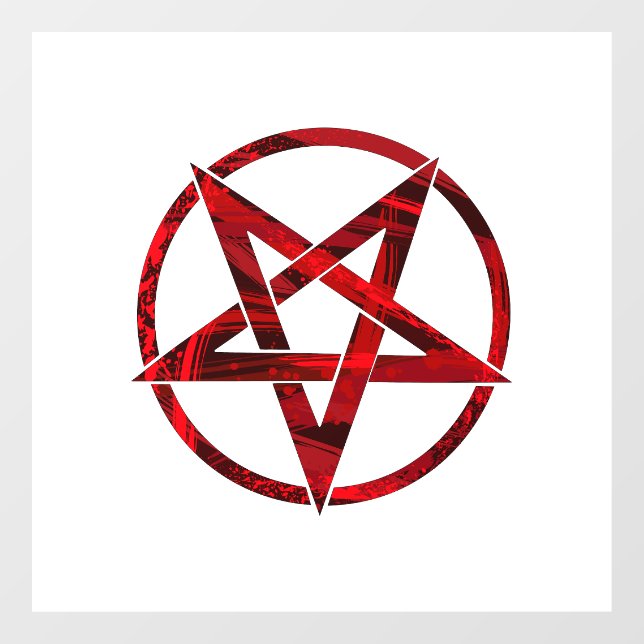 Autocollant Pour Fenêtre Pentagram Red Devil (Feuille)