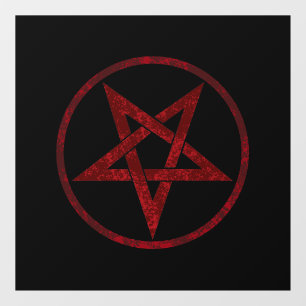 Autocollant Pour Fenêtre Pentagram Red Devil