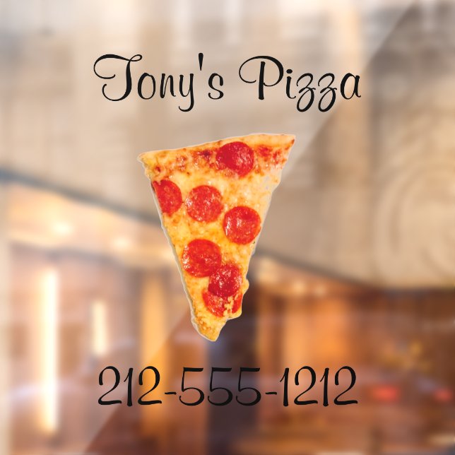 Autocollant Pour Fenêtre Pepperoni Pizza Slice (Feuille 2)