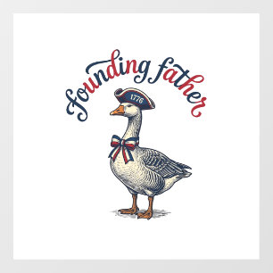 Autocollant Pour Fenêtre Père fondateur Goose Vintage Chemise patriotique D