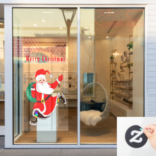 Autocollant Pour Fenêtre Père Noël - Cadeaux pour tous - Joyeux Noël