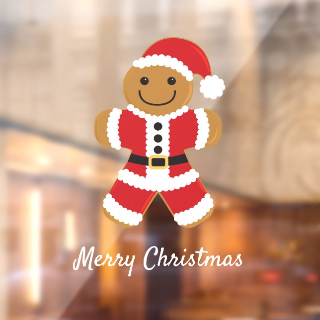 Autocollant Pour Fenêtre père Noël Gingpain homme Noël (Feuille 2)
