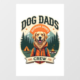 Autocollant Pour Fenêtre Pères de chien vintage Équipe de sports de plein a