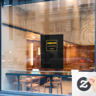 Autocollant Pour Fenêtre Personalized Company Black Modern Custom Business