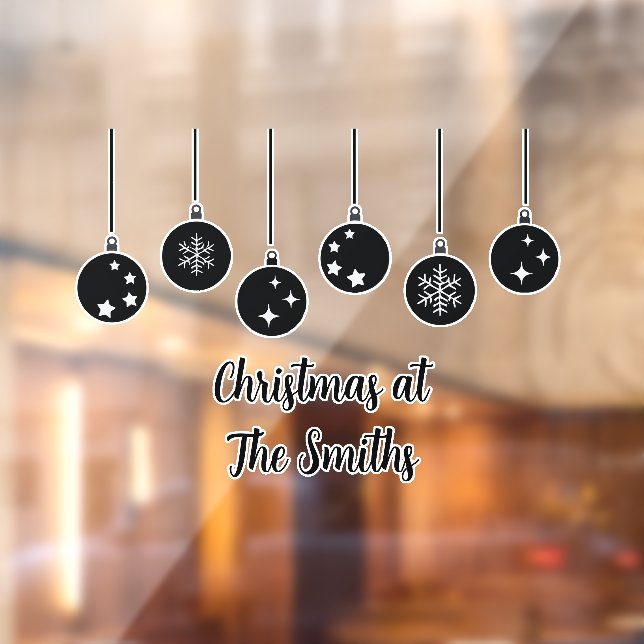 Autocollant Pour Fenêtre Personalized Ornament Christmas Window Cling (Feuille 2)