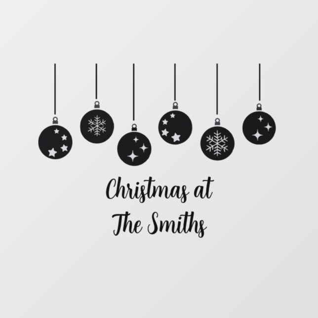 Autocollant Pour Fenêtre Personalized Ornament Christmas Window Cling (Feuille)