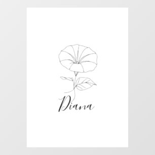 Autocollant Pour Fenêtre Personnalisé Septembre Matin Gloire Cadeau Fleur d