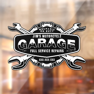 Autocollant Pour Fenêtre Personnaliser Auto Motorcycle Mechanic Shop