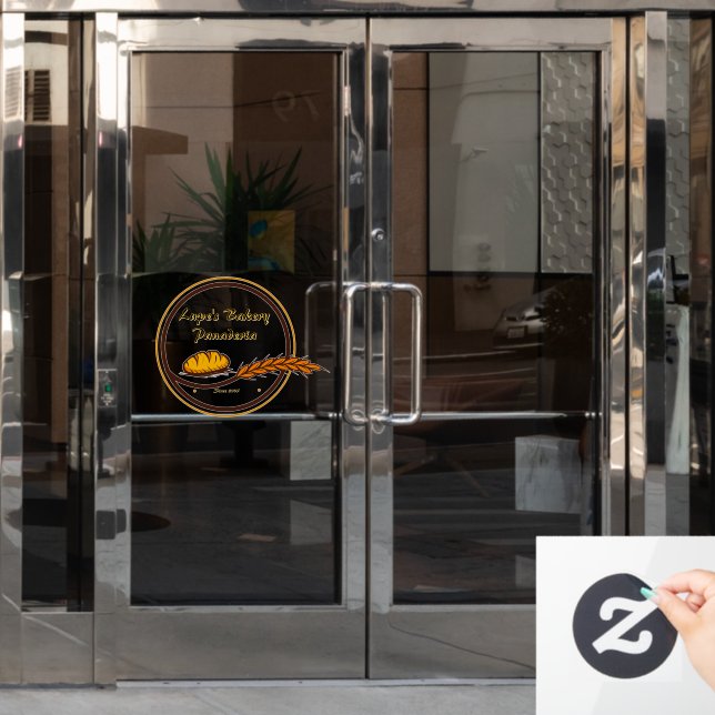 Autocollant Pour Fenêtre Personnaliser Boulangerie Boutique Pain Grain Avan (Porte de bureau)