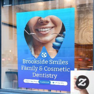 Autocollant Pour Fenêtre Personnaliser Clinique de dentiste Patient Sourire