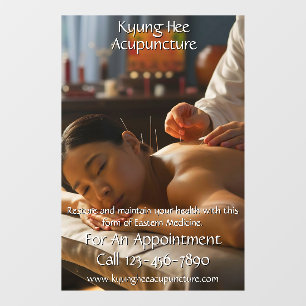 Autocollant Pour Fenêtre Personnaliser Clinique de thérapie d'acupuncture