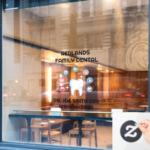 Autocollant Pour Fenêtre Personnaliser Clinique dentaire Bureau de réparati