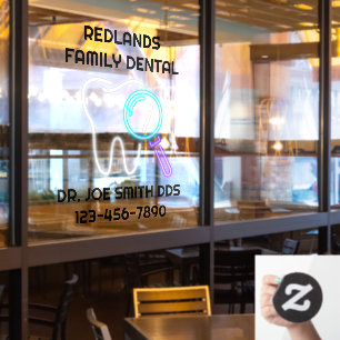 Autocollant Pour Fenêtre Personnaliser Clinique dentaire Bureau Porte denta