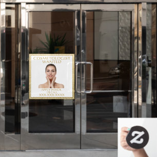 Autocollant Pour Fenêtre Personnaliser Cosmetologue Beauticier Recherché