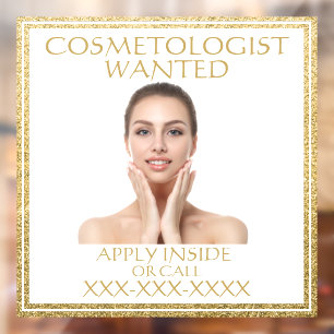 Autocollant Pour Fenêtre Personnaliser Cosmétologue Esthéticienne recherché