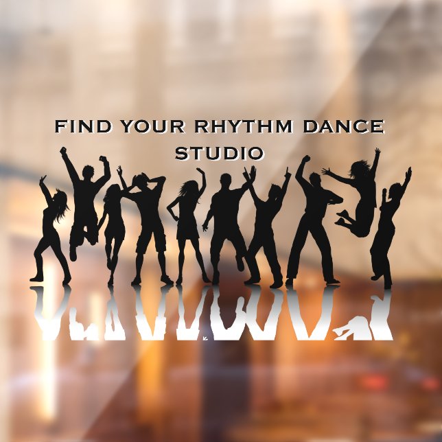 Autocollant Pour Fenêtre Personnaliser Dance Studio Personnes Danse Avant (Feuille 2)
