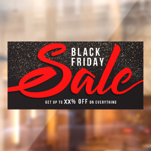 Autocollant Pour Fenêtre Personnaliser Elégant Black Vendredi Pourcentage d