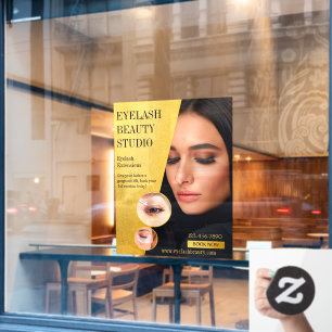 Autocollant Pour Fenêtre Personnaliser Eyelash Extensions Studio Business F