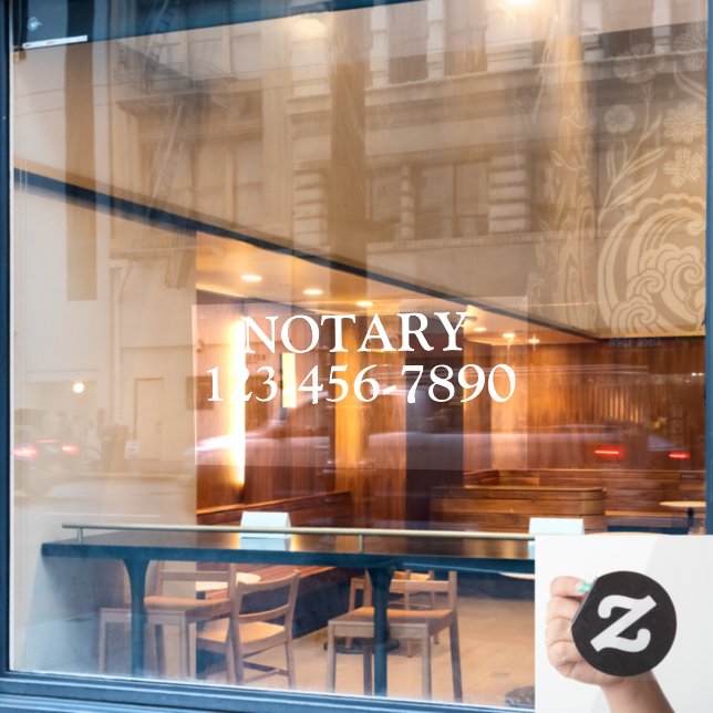 Autocollant Pour Fenêtre Personnaliser Générique Notaire Paralegal Business (Fenêtre de café)