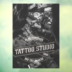 Autocollant Pour Fenêtre Personnaliser la boutique de tatouage à l'encre Ol