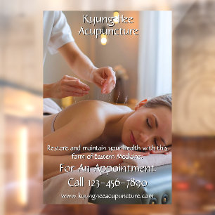 Autocollant Pour Fenêtre Personnaliser la clinique de thérapie d'acupunctur