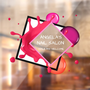 Autocollant Pour Fenêtre Personnaliser la devanture du salon de manucure sp