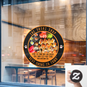 Autocollant Pour Fenêtre Personnaliser la grande façade du restaurant de su