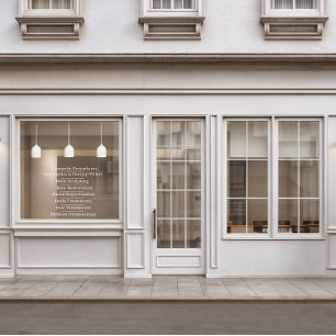 Autocollant Pour Fenêtre Personnaliser la liste des services cosmétiques de