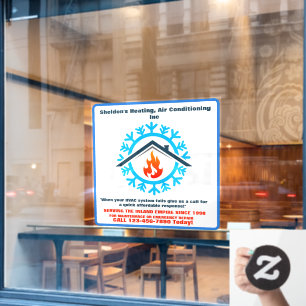 Autocollant Pour Fenêtre Personnaliser la publicité de l'entreprise de CVC