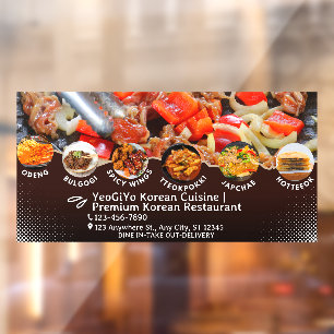 Autocollant Pour Fenêtre Personnaliser la publicité du restaurant de cuisin