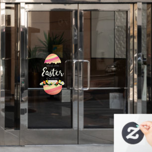 Autocollant Pour Fenêtre Personnaliser la vente de Pâques Œuf Magasin Pour