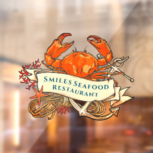 Autocollant Pour Fenêtre Personnaliser l'avant du restaurant à thème d'ancr