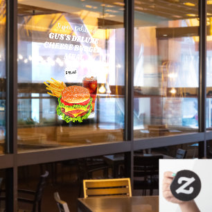 Autocollant Pour Fenêtre Personnaliser le repas de burger super délicieux à