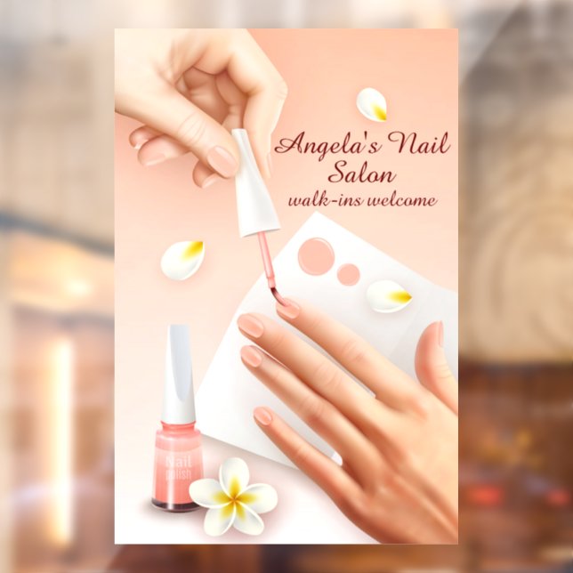 Autocollant Pour Fenêtre Personnaliser le salon de ongles Shand Nails photo (Feuille 2)