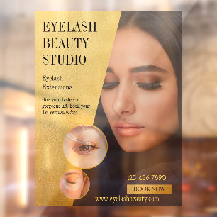 Autocollant Pour Fenêtre Personnaliser le Studio d'Extensions de Cils Trans