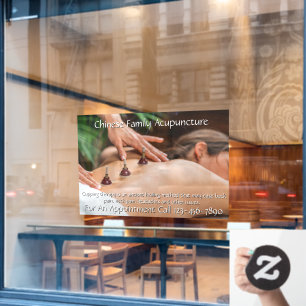 Autocollant Pour Fenêtre Personnaliser l'entreprise de thérapie par ventous